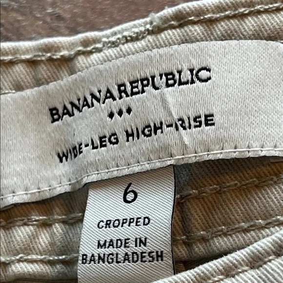 Banana Republic Factory Wide-Leg High-Ruse Cropped Raw Hem Pants - Picture 2 of 11